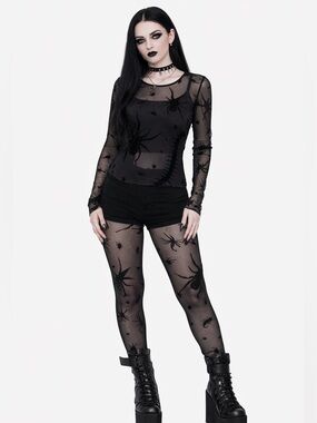 Goth Punk Dolls Kill Spider Mesh Velvet Trickz N Treatz Set 🕷️